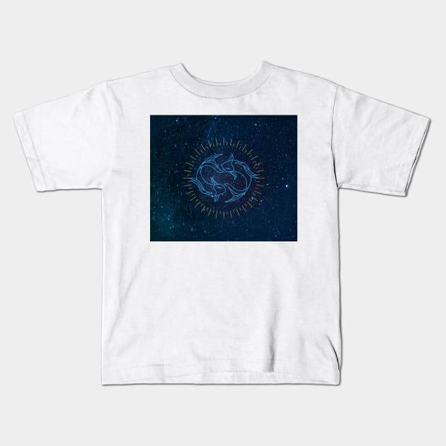 Pisces Kids T-Shirt by Honu Art Studio